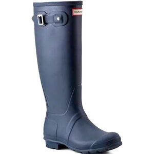 Hunter Navy Rain Boots unisex m/f 8/9